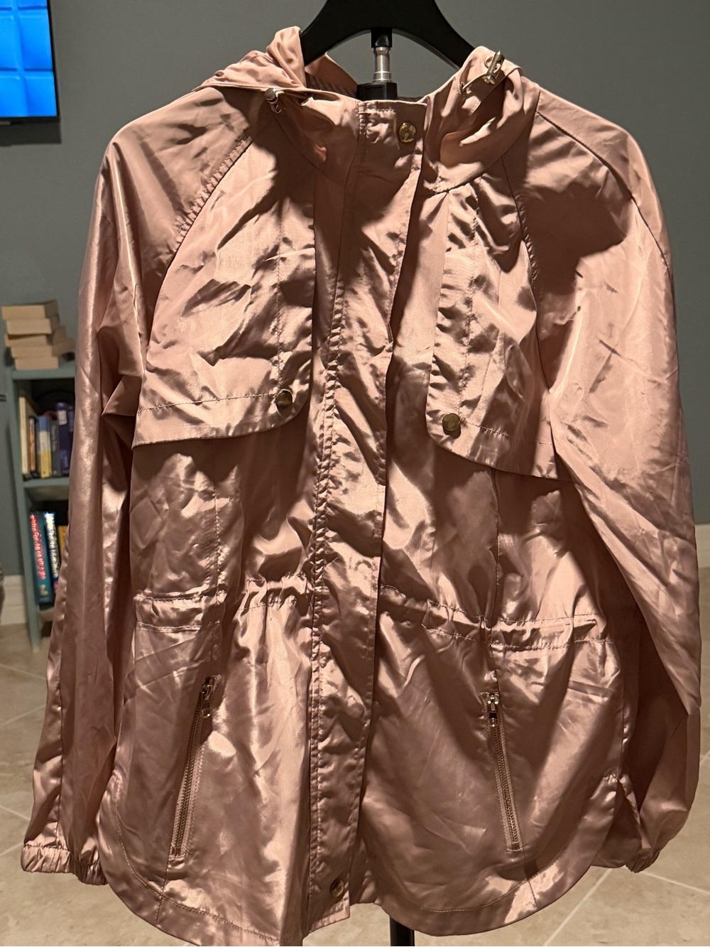 Sweet Wanderer Dusty Pink Hooded Utility Jacket